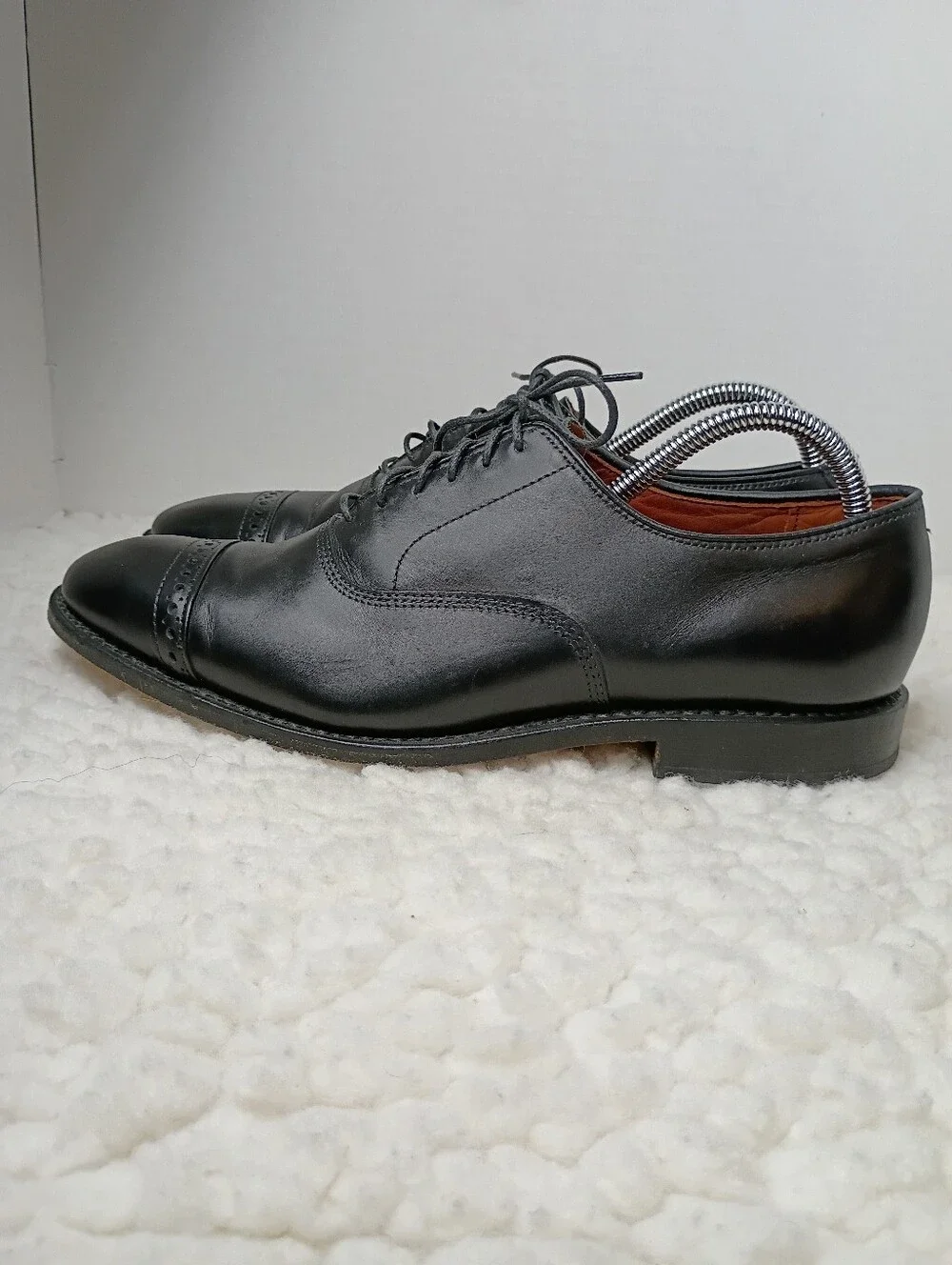 Allen Edmonds Fifth Avenue Black Cap Toe Oxford Dress Shoes Men's 8.5 D USA 5705
